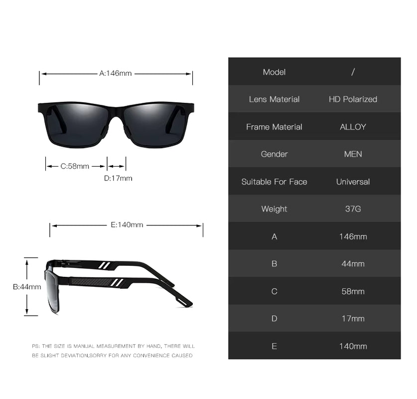 Men Aluminium Magnesium Polarizing Sunglasses Dazzle Colour Film Driving Glasses Fishing Leg Spring Motorcycle Running Travel