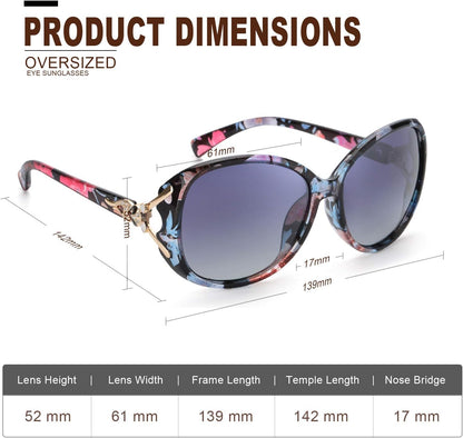 Sunglasses for Women Trendy Polarized Sunglasses Oversized Big Sun Glasses Ladies Shades UV Protection