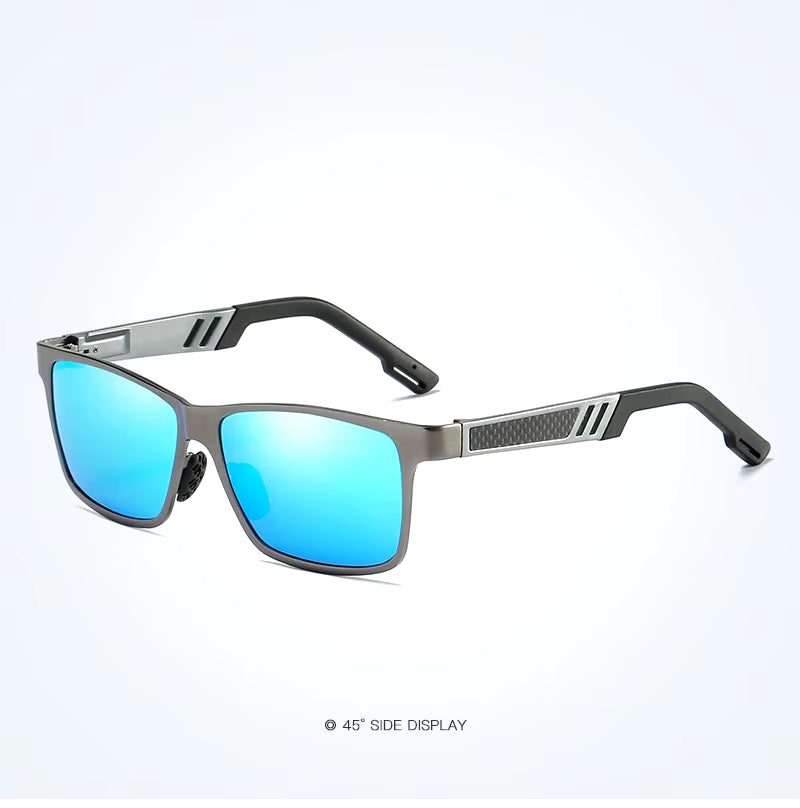 Men Aluminium Magnesium Polarizing Sunglasses Dazzle Colour Film Driving Glasses Fishing Leg Spring Motorcycle Running Travel